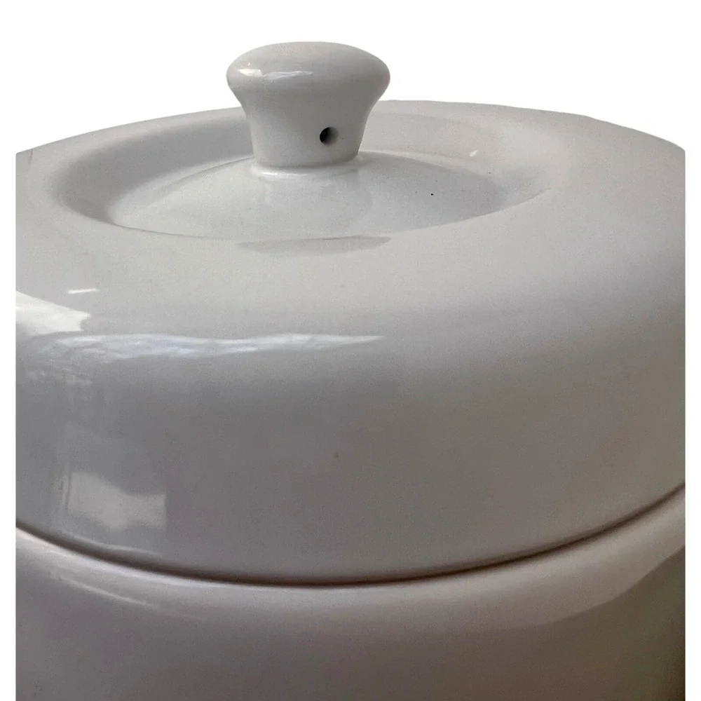 Canister White Ceramic Minimalist‎ Home Decor Small Storage Jar Modern Style